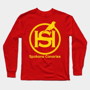 Defunct Spokane Canaries Hockey Team Long Sleeve T-Shirt